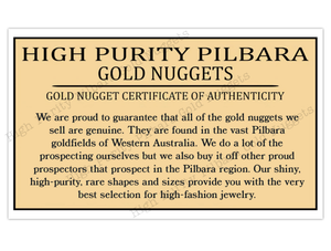 Australian High Purity Pilbara Gold Nuggets 1.418 Grams